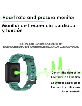 imagem de Smartband ID116 Bluetooth 40 pan monitor cardiaco Turquesa 2