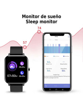 imagem de Smartwatch H10 com Monitor Cardíaco Tensão e de O2 no Sangue Preto5