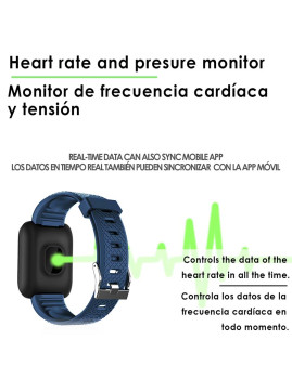 imagem de Smartband ID116 Bluetooth 40 pan monitor cardíaco Azul2
