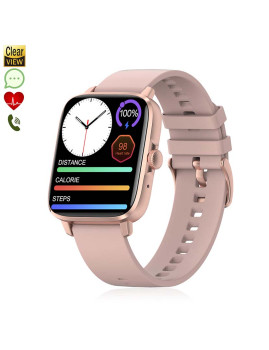 imagem de Smartwatch DT102 ecrã de alta resolução Rosa Dourado1