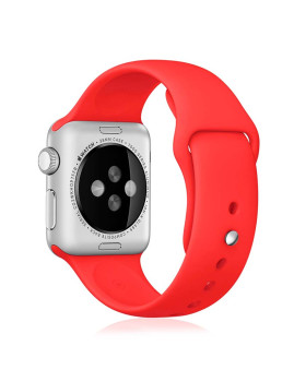 imagem de Bracelete de Silicone Compatível iWatch 42mm / 44mm M/L Vermelho2