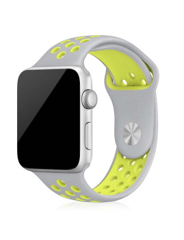 imagem de Bracelete desportiva de silicone compatível iWatch 38mm / 40mm Tamanho M/L Cinzento 1