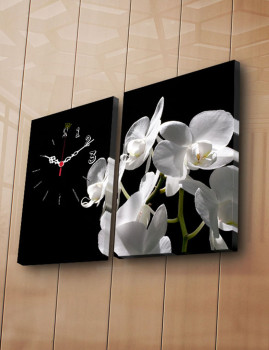 imagem de Pintura Tela Decorativa Relógio Multicor (2 Peças)2