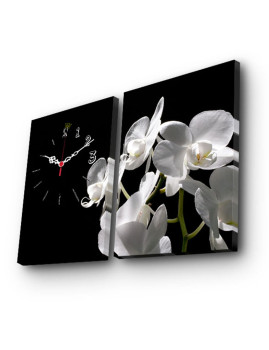 imagem de Pintura Tela Decorativa Relógio Multicor (2 Peças)4