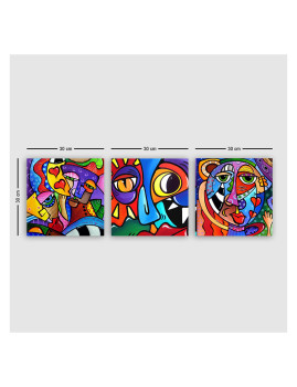 imagem de Decorative Canvas Painting (3 Pieces) Multicolor2