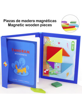 imagem de Livro De Tangram Magnético Madeira2