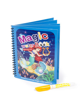imagem grande de Livro para colorir desenho de sereia. Tinta mágica para crianças, reutilizável. 1