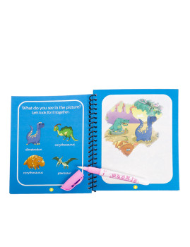 imagem grande de Livro de colorir Dinossauros. Tinta mágica para crianças, reutilizável. 2