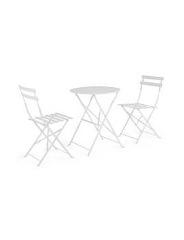imagem grande de Conj.3 Mesa com Cadeiras Wissant Branco 1
