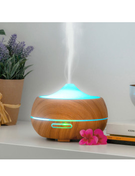imagem grande de Humidificador Difusor de Aromas LED Wooden-Effect InnovaGoods3