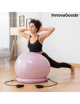 imagem grande de Bola de Yoga com Anel de Estabilidade e Bandas de Resistência Ashtanball InnovaGoods1