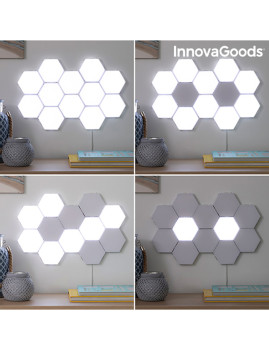 imagem de Conjunto de Painéis LED Modulares Magnéticos e Táteis Tilight InnovaGoods (Pack de 3)9