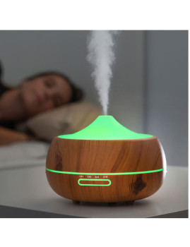 imagem de Humidificador Difusor de Aromas LED Wooden-Effect InnovaGoods2