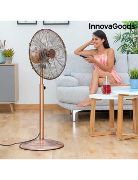 imagem de Ventilador de Pé Copper Retro InnovaGoods Ø 40 cm 55W1