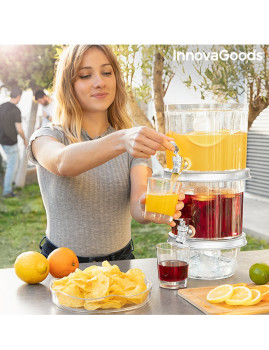 imagem de Dispensador Duplo Bebidas C/ Depósito P/ Gelo Bandeja P/ Aperitivos TwinTap InnovaGoods1
