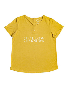 imagem grande de T-Shirt Roxy Senhora Call It Dreaming Amarelo1