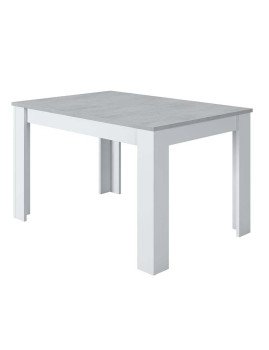 imagem de Mesa de Refeição Extensível Cinza e Branco1