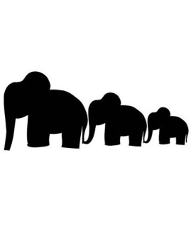 imagem de Autocolante Elefantes Preto3