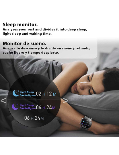 imagem de Smartwatch T23 c/ Termómetro Corporal, Tensão, O2 e Multidesportivo cinza6
