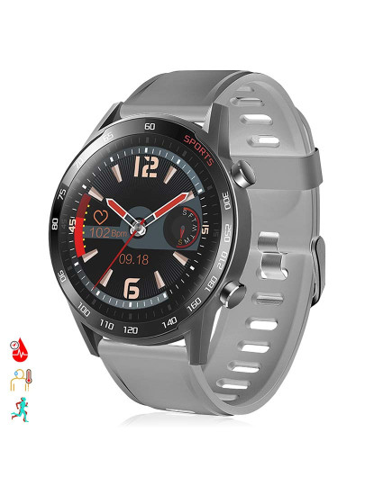 imagem de Smartwatch T23 c/ Termómetro Corporal, Tensão, O2 e Multidesportivo cinza1