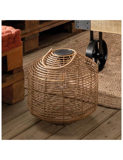 imagem de Lâmpada Solar De Rattan H.30Cm6