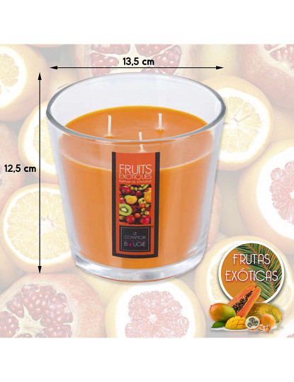 imagem de Conjunto De 3 Velas Perfumadas D.13,5 Cm. Aromas De Rosa, Frutas Vermelhas E Framboesa2