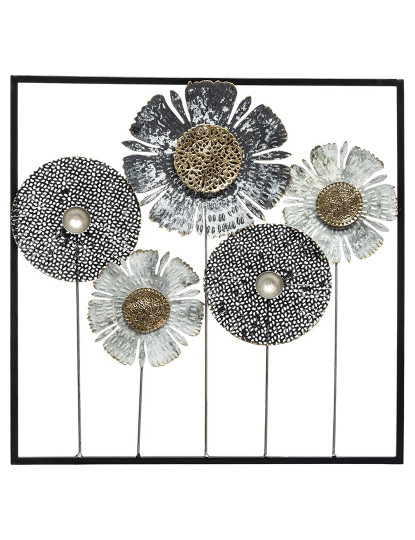 imagem de Decoração De Parede Com Flores De Metal1