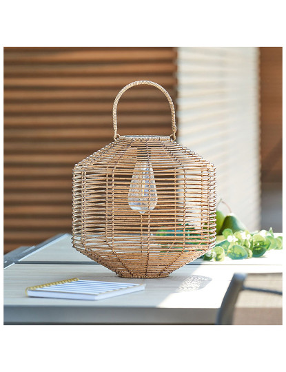 imagem de Lâmpada Solar De Rattan H.30Cm5