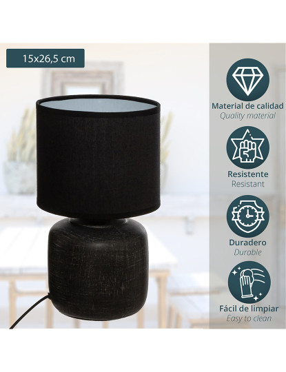 imagem de Candeeiro De Mesa Cyld Preto H 26,52