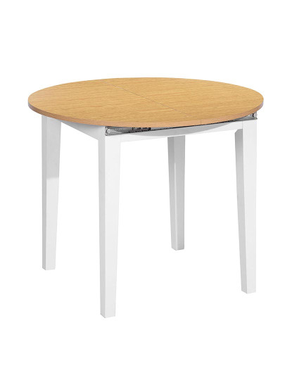 imagem de Mesa Extensível Circular De Faia Branca 90-120Cm1