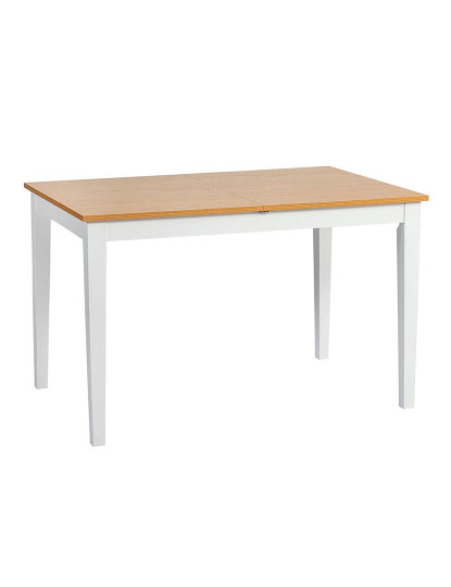 imagem de Mesa Extensível ''Thommya'' 120-160Cm Branca Com Estrutura Metálica1