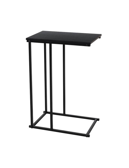 imagem de Mesa Lateral De Metal Com Placa De Mdf Preto1