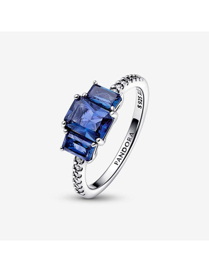 imagem de Anel Pandora Timeless Prateado e Azul3