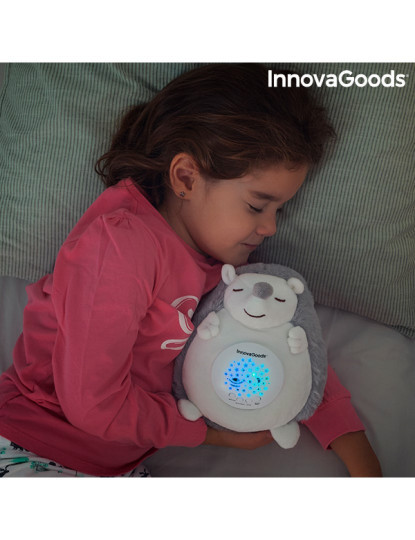 imagem de Porco-Espinho de Peluche com Ruído Branco e Projetor de Luz de Presença Spikey InnovaGoods6