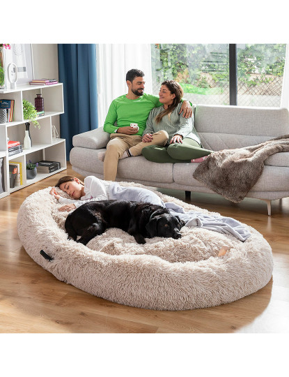 imagem de Cama de Cães para Humanos | Human Dog Bed XXL InnovaGoods Beige1