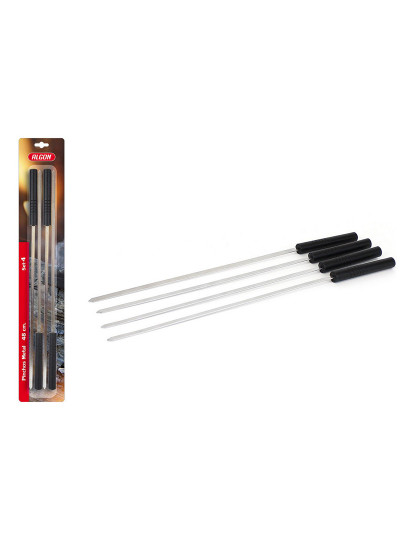 imagem de Conjunto de Espetos para Barbecue Metal 48 cm 4 pcs1