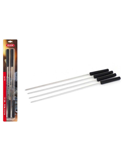 imagem de Conjunto de Espetos para Barbecue Metal 48 cm 4 pcs2