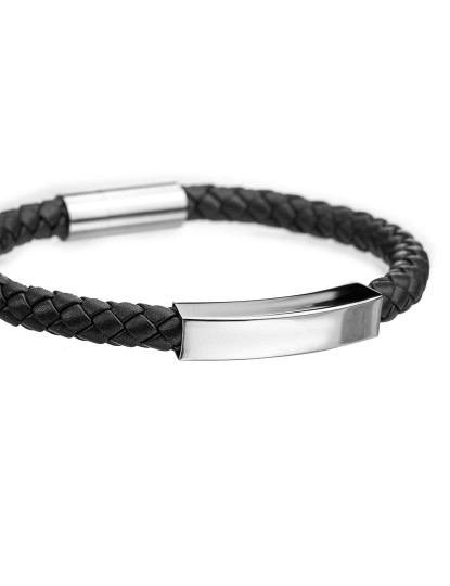 imagem de Pulseira Philip Blanc Homem Preto e Prateado4