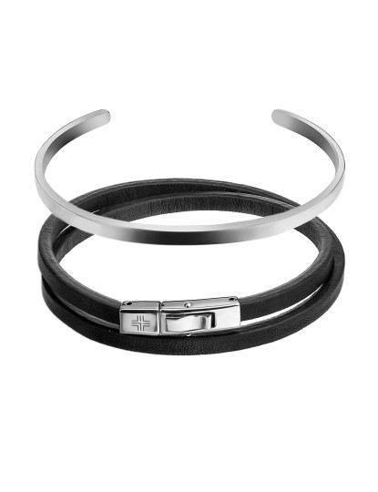 imagem de Pulseira Philip Blanc Homem Preto e Prateado1