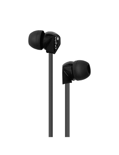 imagem de Veho Z1 Noise Isolating Stereo Earphones with Flat Flex Anti Tangle Cord - Dark Grey1