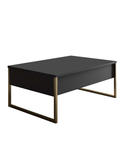 imagem de Mesa Centro Luxe Antracite Dourado2