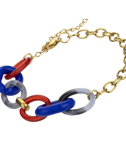 imagem de Pulseira de Senhora Dourado, azul, vermelho, cinza2