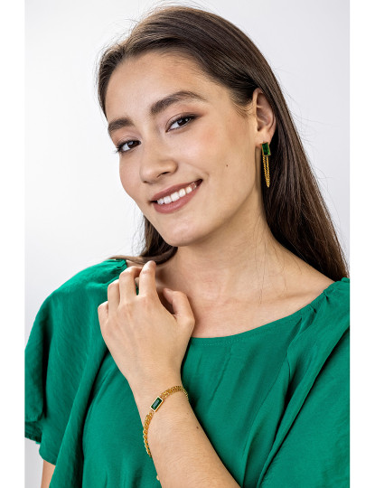 imagem de Pulseira de Senhora Dourado, verde4