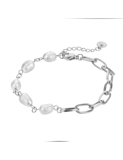 imagem de Pulseira de Senhora Prata, pérolas brancas1