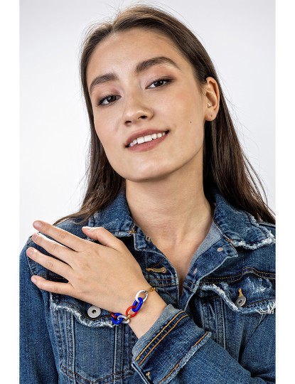 imagem de Pulseira de Senhora Dourado, azul, vermelho, cinza4