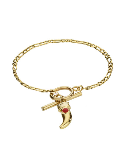 imagem de Pulseira de Senhora Dourado, vermelho1