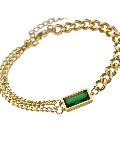 imagem de Pulseira de Senhora Dourado, verde2