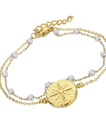 imagem de Pulseira de Senhora Dourado, branco2