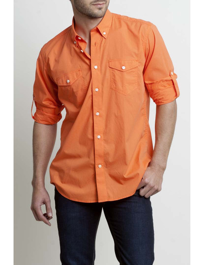 imagem de Camisa Desportiva Cintada Laranja1