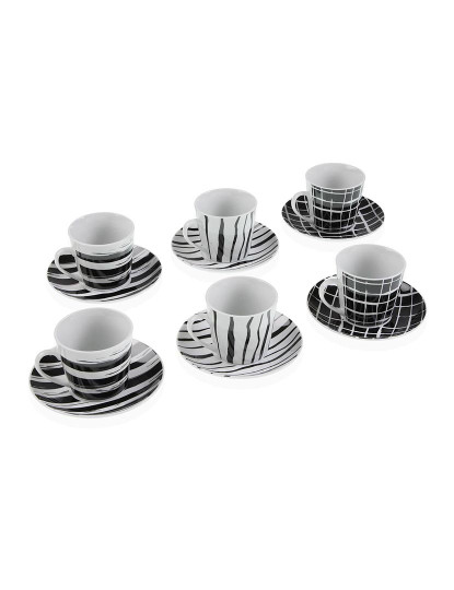 imagem de Conjunto de Chávenas com Pratos Versa Preto Porcelana1